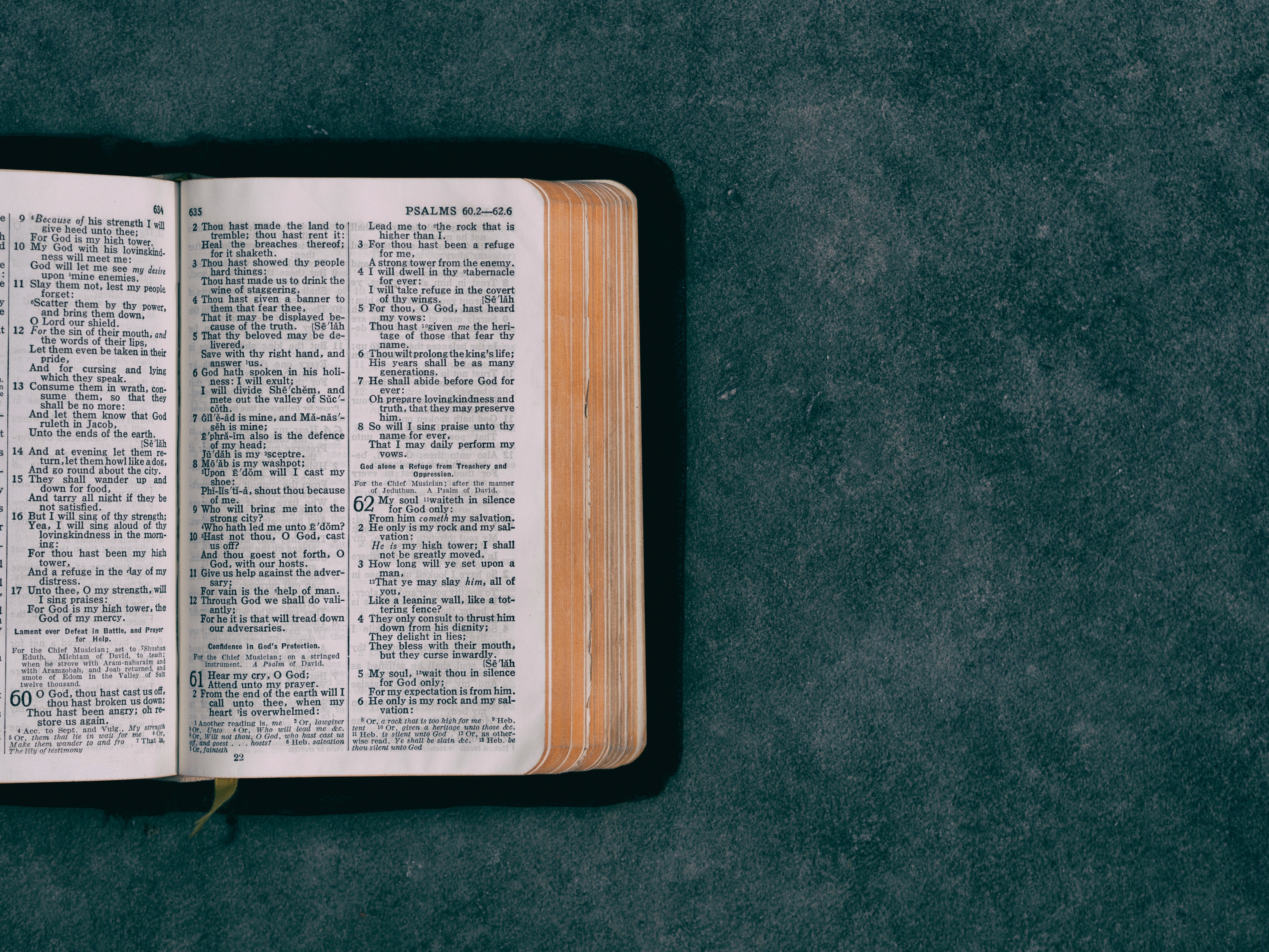 Bible open at Psalms 60